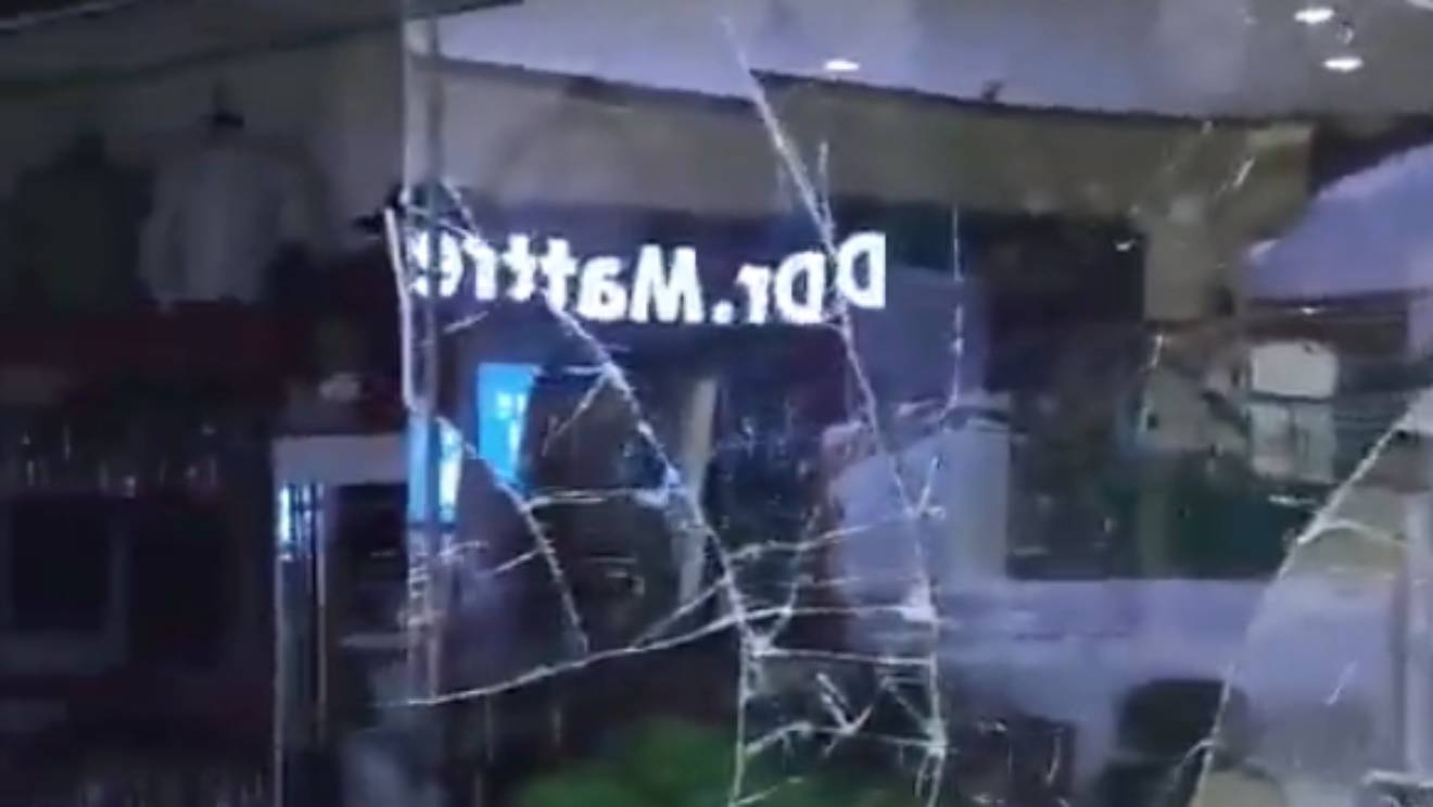 A vandalised establishment. PHOTO/COURTESY